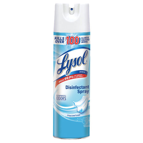 Lysol Disinfectant Spray for Sanitizing Antibacterial Disinfecting, Crisp Linen, 12.5 fl oz