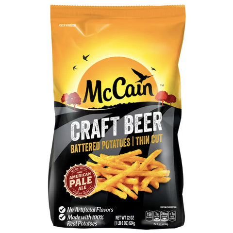 McCain Beer Battered Thin Cut Fries, 22 oz.