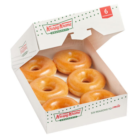 Krispy Kreme Original Glazed Doughnuts, 6 Count