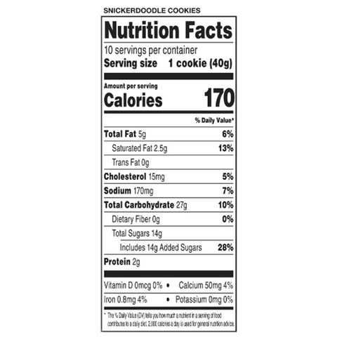 Freshness Guaranteed Snickerdoodle Cookies, 14 oz, 10 Count