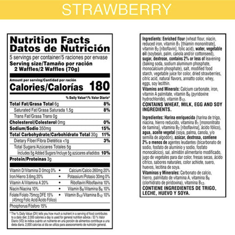 Eggo Strawberry Frozen Waffles, 12.3 oz, 12 Count