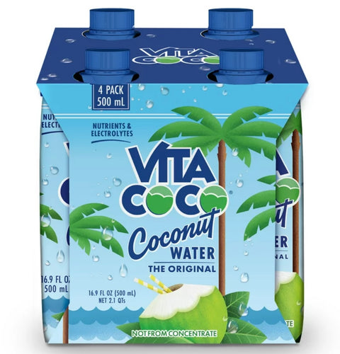 Vita Coco Coconut Water, Pure, 16.9 fl oz, 4 Count