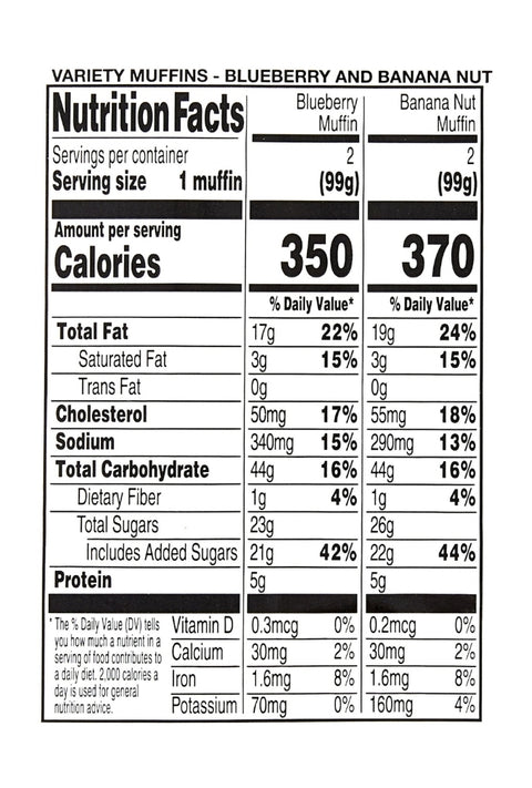 Blueberry & Banana Nut Muffins, 14 oz, 4 Count