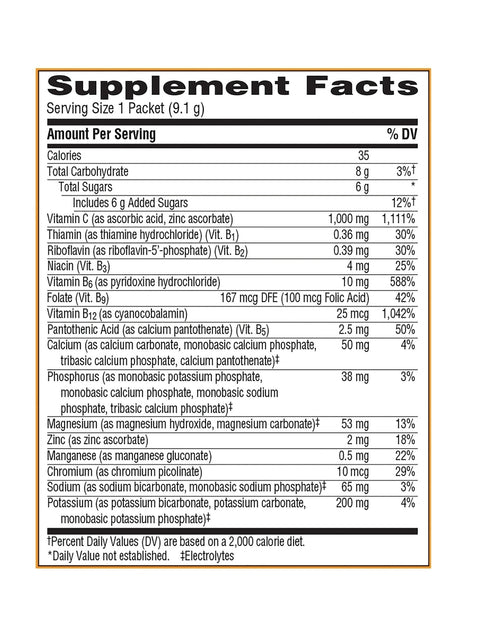 Emergen-C Immune Plus Vitamin C Supplement Powder, Super Orange, 10 ct