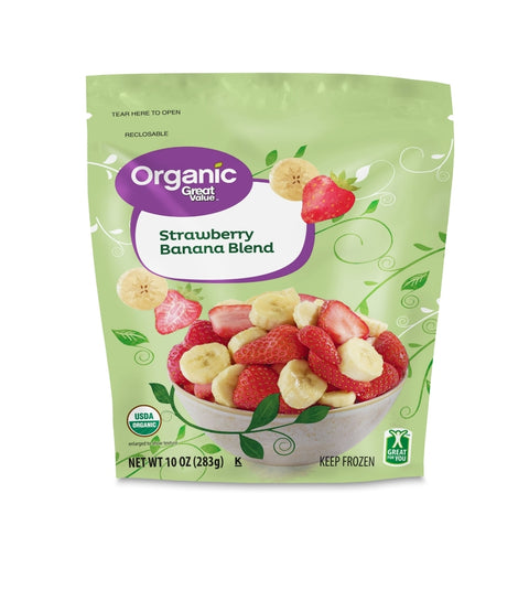 Great Value Organic Strawberry Banana Blend, 10 oz