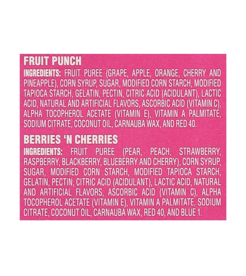 Welch's Fruit Snacks, Variety, Fruit Punch/Berries 'n Cherries, 1 oz, 22 Count