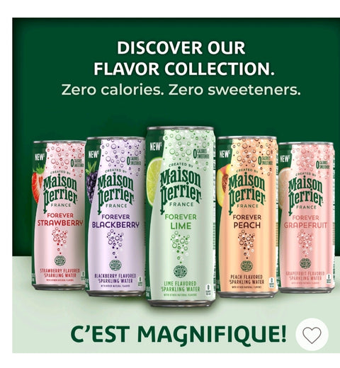 Maison Perrier, Forever Strawberry, Sparkling Water, 11.15 fl oz, 8 Ct