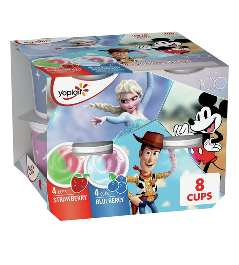 Yoplait Kids Yogurt Variety Pack, Disney Strawberry & Blueberry 8 ct