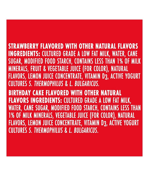 Danimals Strawberry Explosion & Birthday Cake Variety Pack Smoothies, 3.1 Oz., 12 Count