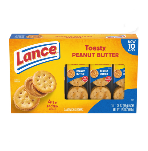 Lance Toasty Peanut Butter Sandwich Crackers, 10 Ct