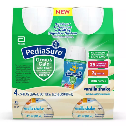 PediaSure Fiber Pediatric Supplement - Vanilla, 4 Count