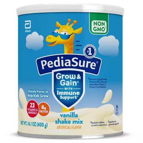 PediaSure Grow & Gain Non-GMO Shake Mix Powder Vanilla, 14.1oz