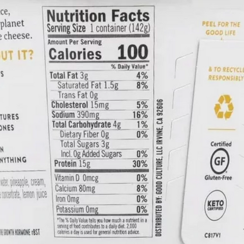 Good Culture Pineapple 3g Sugar Cottage Cheese, 5oz