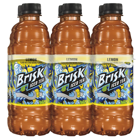 Brisk Iced Lemon Tea Drink, 16.9 Fl Oz, 6 Count