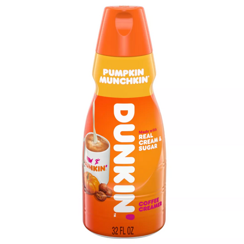 Dunkin' Donuts Pumpkin Munchkin Coffee Creamer, 32 fl oz