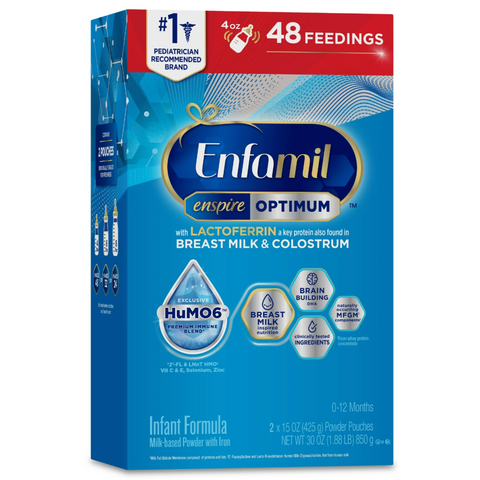 Enfamil Enspire Baby Formula, with Lactoferrin Found in Colostrum and Breast Milk, DHA for Brain Support, Powder Value Can, 15 Oz, 2 Count