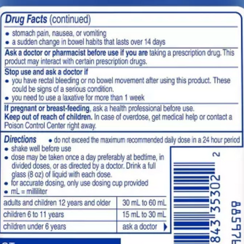 Phillips' Original Milk of Magnesia Liquid Laxative Constipation Relief, 12oz