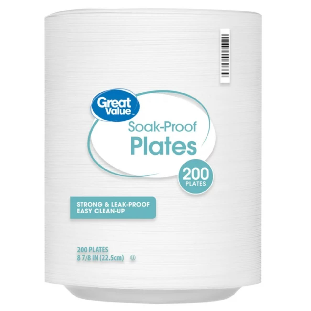 Great Value Everyday Disposable Foam Plates 9 in 200 Count Water Butlers