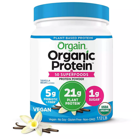 Orgain Organic Vegan Protein & Superfoods Organic Plant Based Powder - Vanilla, 18oz