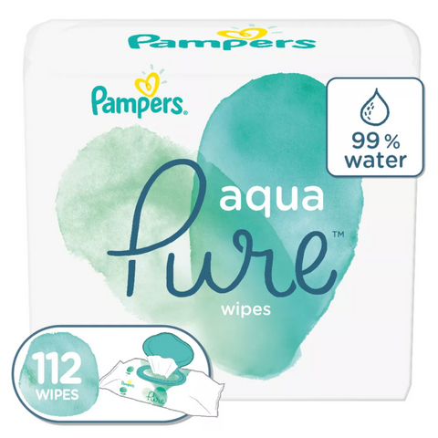 Pampers Aqua Pure Sensitive Baby Wipes, 56 Ct