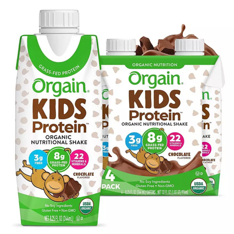 Orgain Kids Chocolate Protein Shake, 8.25 fl oz, 4 Count