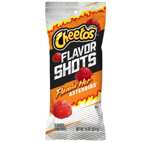 Cheetos Flavor Shots Flamin' Hot Asteroids Flavored Snack Chips, 1.25 oz
