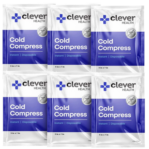 Cold Compress Therapy, Instant Cold Pack for Sprains, Swelling, and Inflammation, 5x7 Inches, 6 Count