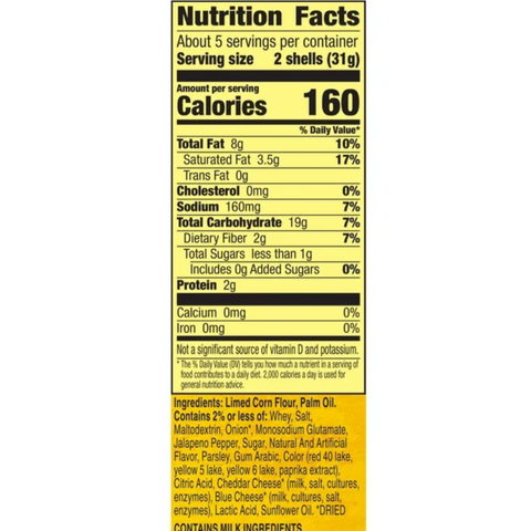 Old El Paso Spicy Jalapeno Cheddar Flavored Stand 'N Stuff Taco Shells, 10 Count