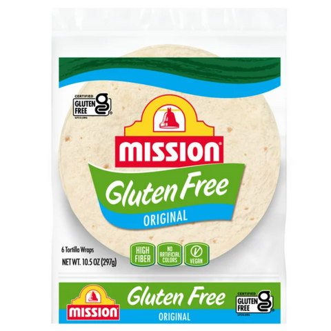 Mission Gluten Free Soft Taco Tortilla Wraps, 10.5 oz, 6 Count