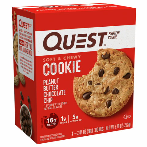 Quest Protein Cookie, Peanut Butter Chocolate Chip, 4 Ct