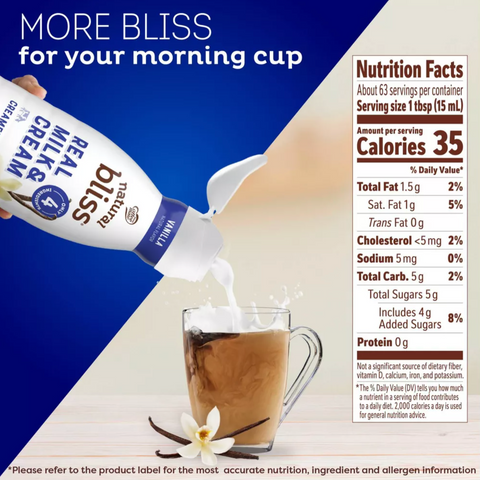 Coffee Mate Natural Bliss Vanilla Creamer, 32 fl oz