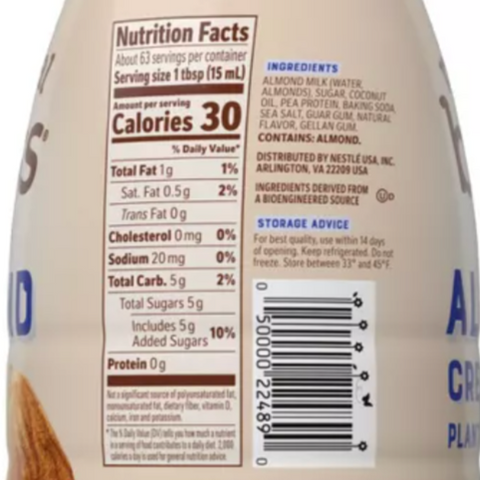 Coffee Mate Natural Bliss Vanilla Almond Milk Creamer, 32 fl oz