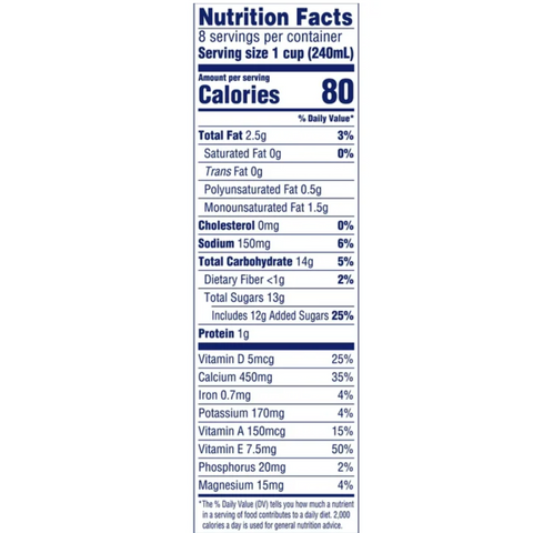 Blue Diamond Almond Breeze Vanilla Almondmilk, Half Gallon