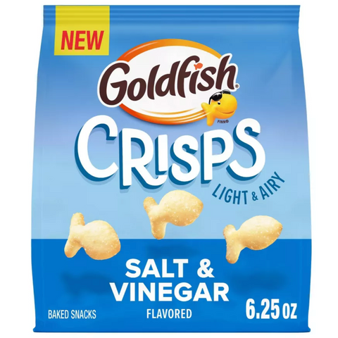 Goldfish Crisps Sour Salt & Vinegar Baked Chip Crackers, 6.25 oz