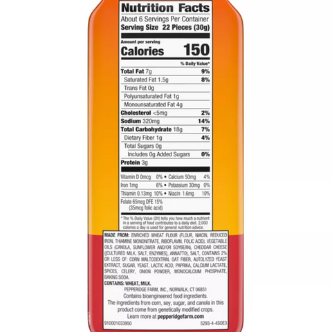 Pepperidge Farm Mega Bites Sharp Cheddar Goldfish, 5.9oz
