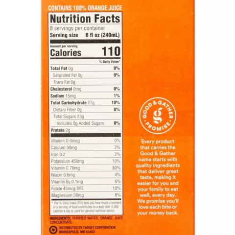 Good & Gather™ Pulp Free 100% Orange Juice From Concentrate, 64 fl oz