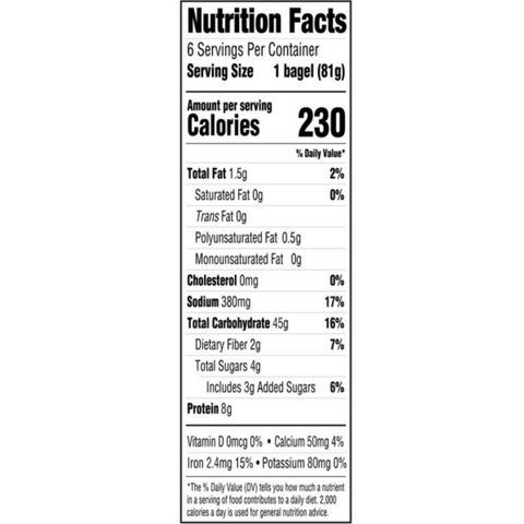 Lender’s Refrigerated Pre-Sliced Onion Bagel, 17.1 oz, 6 Count