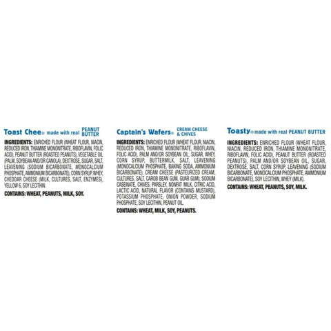 Lance Sandwich Crackers, Variety Pack, 3 Flavors, 20 Ct