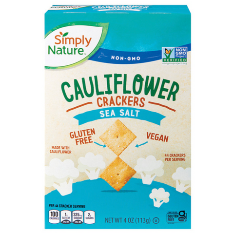 Simply Nature Sea Salt Cauliflower Cracker, 4 oz