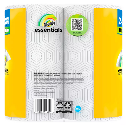 Bounty Essentials Select-A-Size Paper Towels, 2 Count