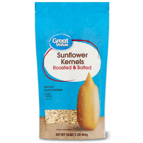 Great Value Roasted & Salted Sunflower Kernels, 16 oz