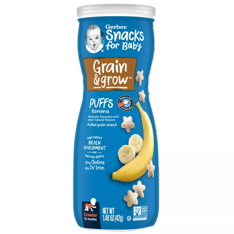 Gerber Puffs Banana Cereal Baby Snacks, 1.48 oz