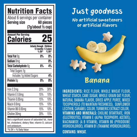 Gerber Puffs Banana Cereal Baby Snacks, 1.48 oz