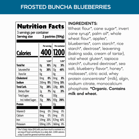 Nature's Path Organic Toaster Pastries Buncha Blueberries, 6 Count