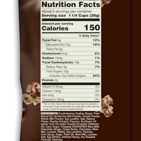 Candy Pop Popcorn, Snickers, 5.25 oz
