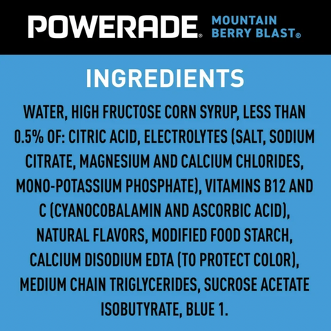 Powerade Mountain Berry Blast Bottled Electrolyte Sports Drink, 12 fl oz, 8 Count