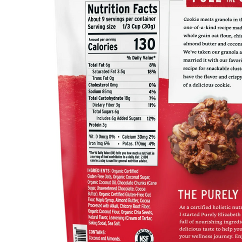 Purely Elizabeth Double Chocolate Chip Cookie Granola, 9 oz