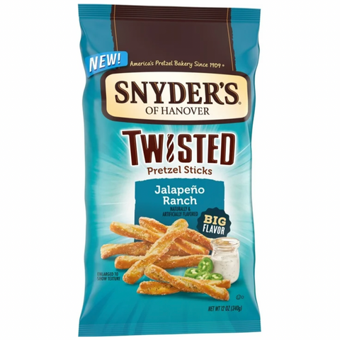 Snyder's of Hanover, Jalapeno Ranch Twisted Pretzel Sticks, 12 oz