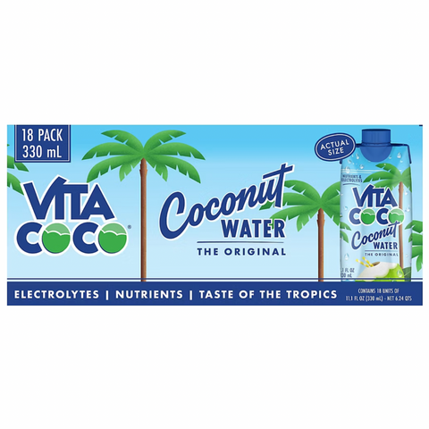 Vita Coco Coconut Water, 330 ml, 18 Count