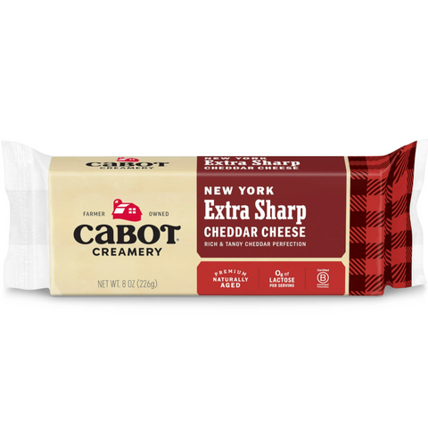 Cabot Creamery Bar New York Extra Sharp Cheddar Cheese, 8 oz